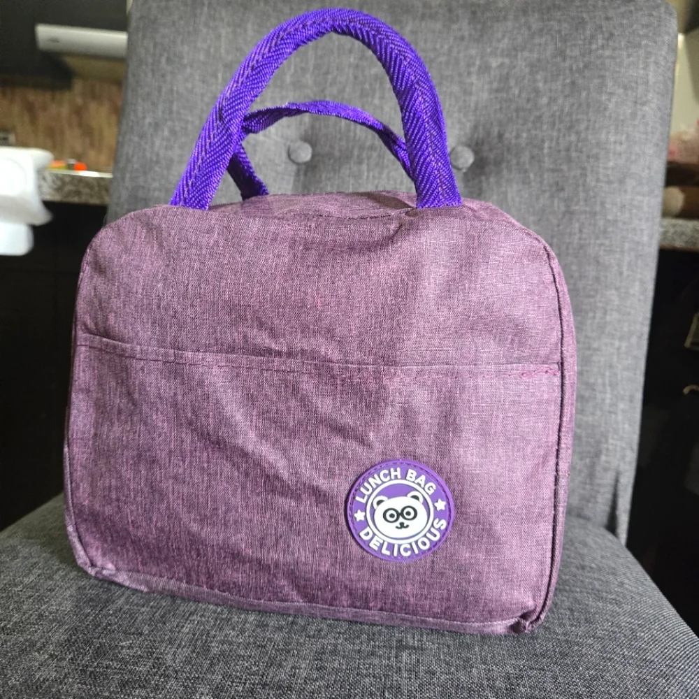 Purple Insulated Lunch Bag